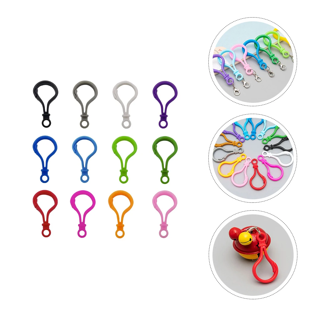 

200 Pcs Acrylic Lobster Claw Clasp Medium Colorful Hooks Lanyard DIY Bracelet Necklace Clasp Clips Connectors Jewelry