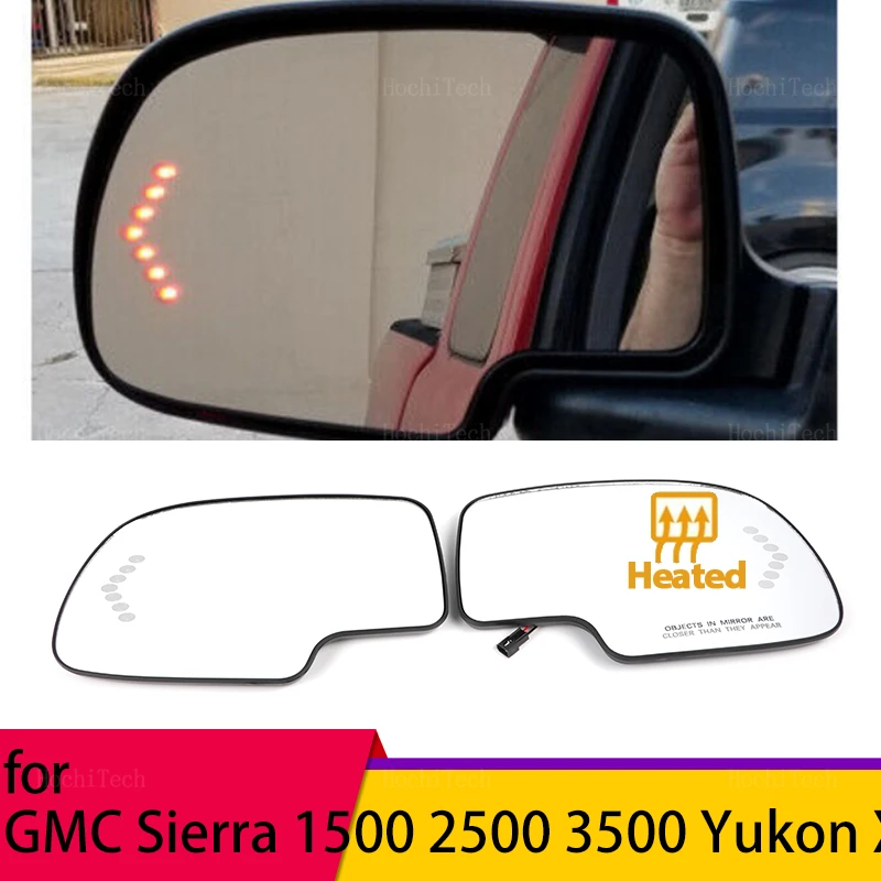 

Left Right Wing Mirror Glass Heated Driver Passenger Side For GMC Sierra Yukon XL 1500 2500 3500 2003-2007 Accessories