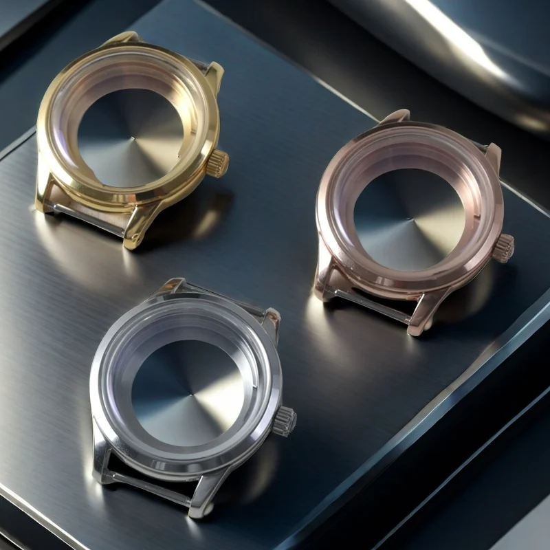 Seiko Mod NH35 GS 39mm Watch Case for Nh34 NH35 NH36 Automatic Movement MOD Watch Case Stainless Steel with Leather Strap