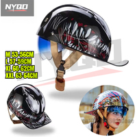 Retro Gangster Personality Baseball Cap Men and Women Motorcycle Helmet Scoop Helmet Cap Electric Car Baseball Cap Half Helmet