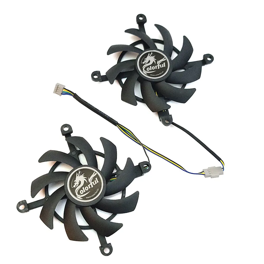 Nouveau 1LOT 85MM 4PIN RTX 2060 2060S ventilateur GPU, pour coloré GeForce GTX 1660TI 1660S 1650S 1650 ventilateur de refroidissement de carte graphique