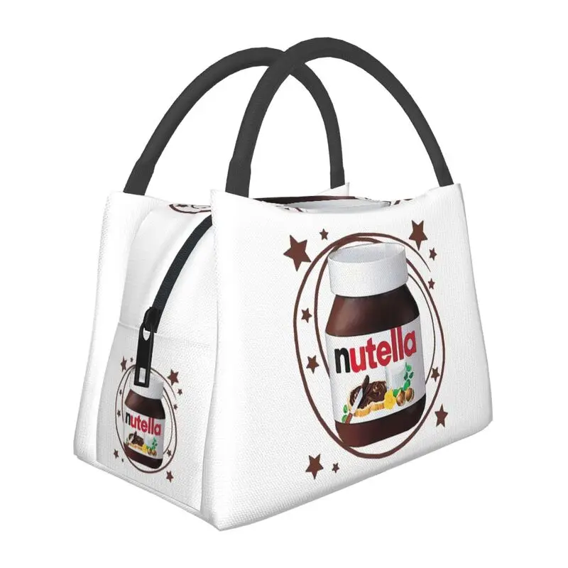 

Nutellas Swirls Portable Lunch Boxes Women Leakproof Cooler Thermal Food Insulated Lunch Bag Hospital Office Pinic Container