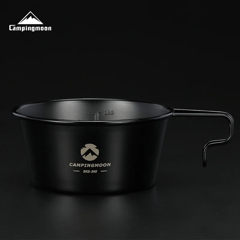 CAMPINGMOON BKS220 طلاء تيتانيوم عالي الجودة مع مقبض نزهة محمول خارجي متعدد الأغراض وعاء من الفولاذ المقاوم للصدأ
