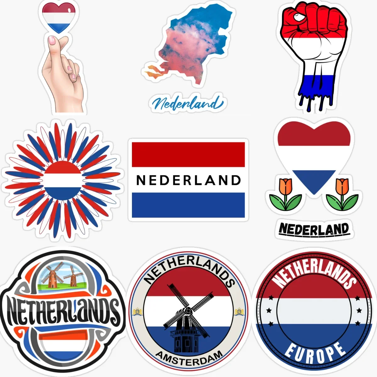 

Netherlands NL Flag Map Creative PVC Sticker for Decorate Car Van Motorcycle Bicycle Window Fridge Wall Decal Accessorie