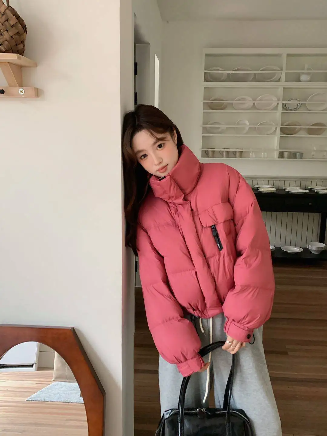 2026 Autumn Winter Women's Short Down Jacket Korean Stand Collar Puffer Jackets Women Warm Fashion Multicolor Thick Outerwear