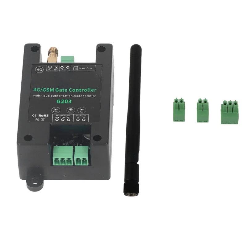 G203 GSM Gate Opener 3G 4G Garage Door Access Remote Controller Support Remote Restart Reset DC9-36V