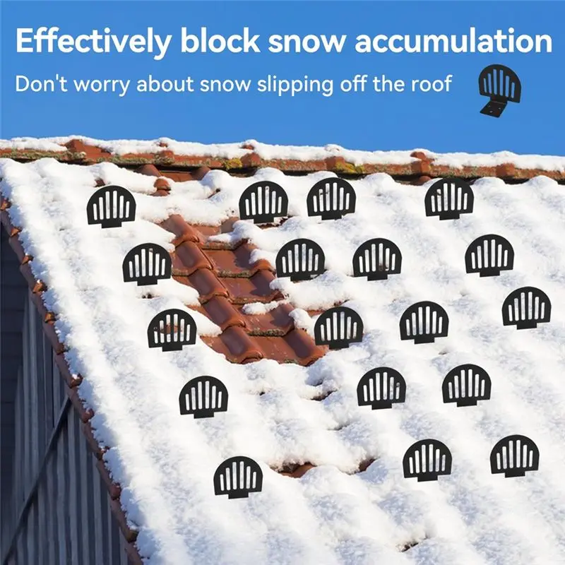 AEE4-25 Pack Standing Seam Snow Guards For Metal Roofs With Seal Gaskets & Screws, Metal Roof Snow Stops