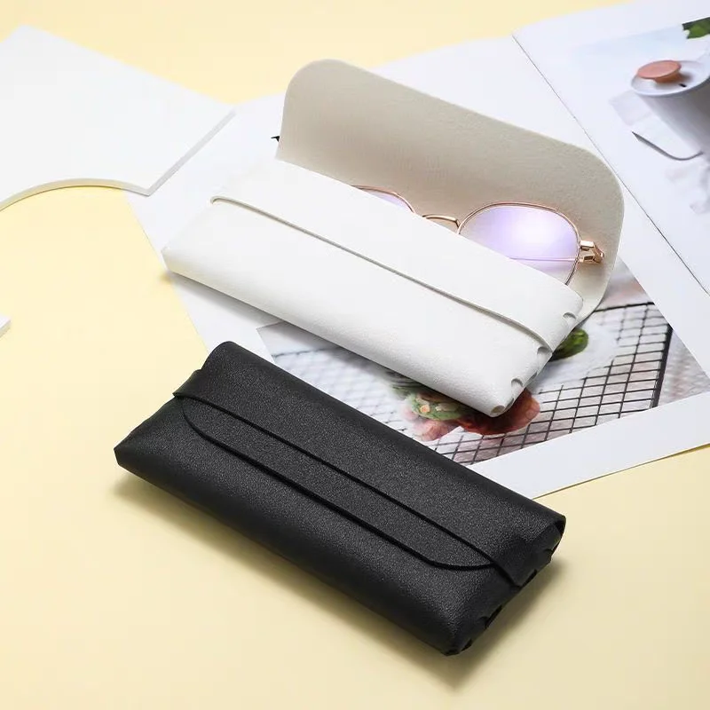 

2pc Soft Leather Sun Eye Glasses Bag Men and Women Myopia Glasses Bag for Easy Carrying.waterproof Glasses Storage Bag