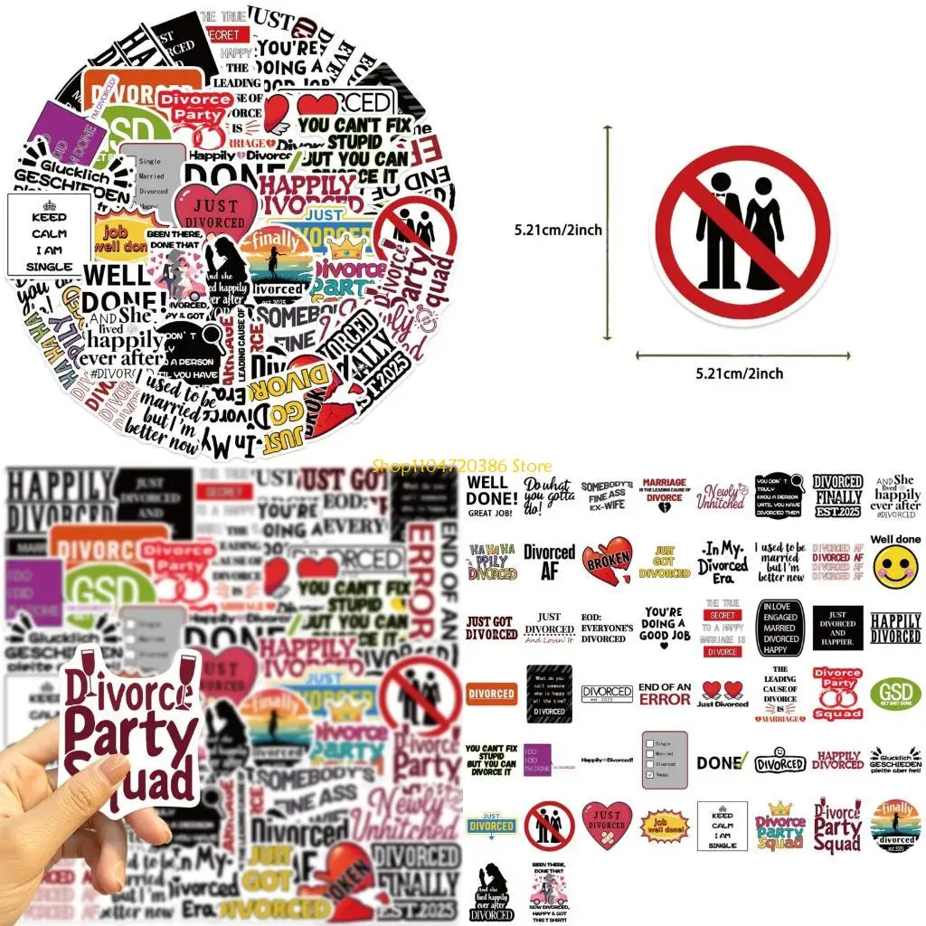 

K0EA юмористические наклейки для развода из ПВХ, набор наклеек, водонепроницаемые декоративные этикетки, подходящие для гаджетов
