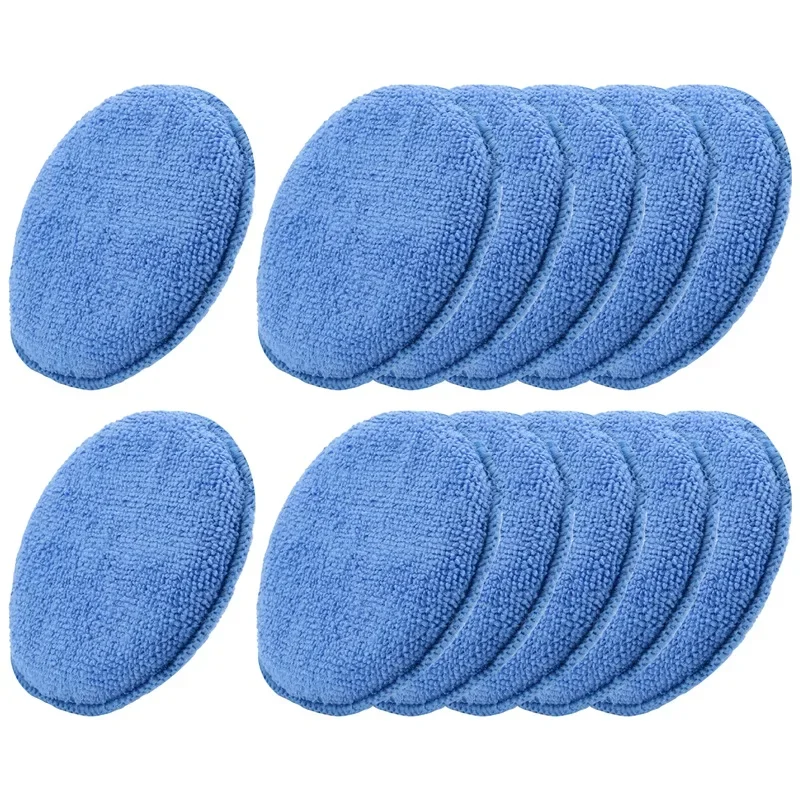 5Inch Microfiber Wax Applicator Ultra-Soft Waxing Polishing Foam Sponge Pads for Car Waxing, Polishing & Detailing Clean Tools