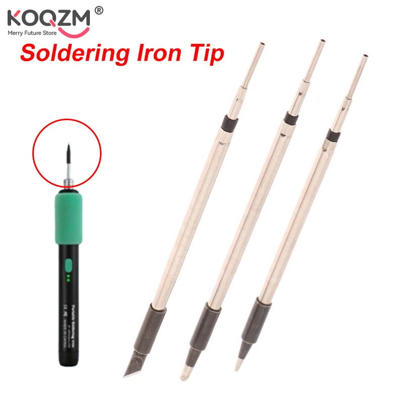 

Ceramic Heating Core Soldering Iron Tip Kits Blade Tip, Horseshoe Tip, Round Pointed Stainless Steel Soldering Iron Tool