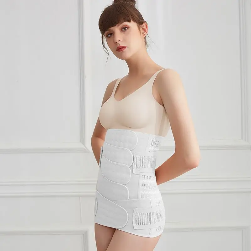 Girdle female sticker postpartum abdominal belt breathable set natural caesarean section plastic waist   