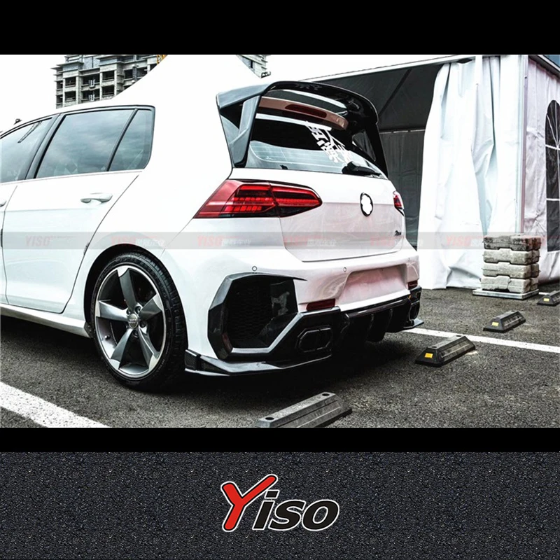 

Подходит для GOLF 7 R GTI Rline Модифицированный усилитель Аэродинамический комплект GOLF 7 R GTI Rline Задний бампер Yiso из углеродного волокна