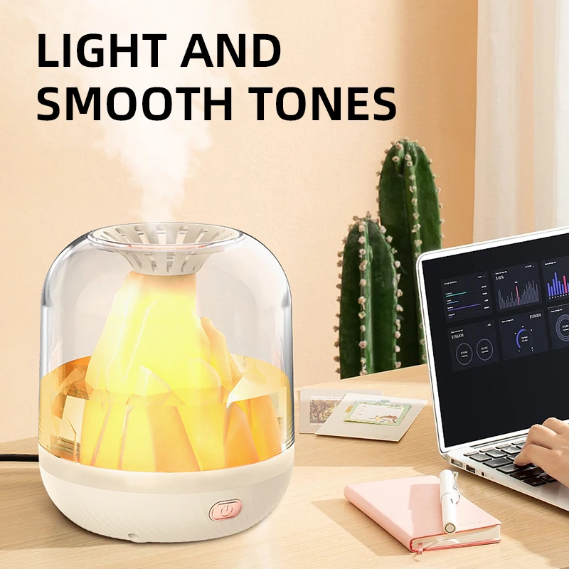 

Hogar Rechargeable Humidifier Flame Diffuser Home Large Capacity Smart Volcano Spray Atomizer Desktop Mini Spray Cold Mist Machi