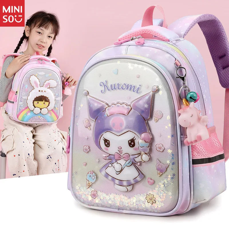 

Miniso Kuromi Kids Backpack | Lightweight School Bag for Girls, Kindergarten to Grade 1