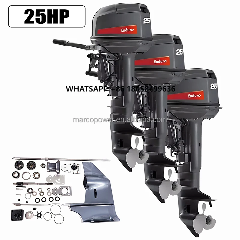 

China New Design 25 2-Stroke Outboard Gasoline Engine for Motor Boat Accessory for Sailing Yachts
