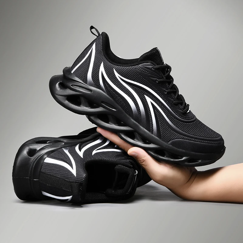 

Men's Flying Weave Sports Shoes Flame Printed Sneakers Comfortable Running Shoes Outdoor Men Athletic Shoes zapatillas mujer