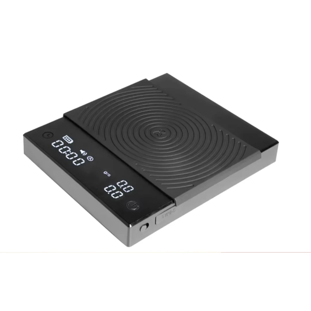 Basic 2 Black Mirror Pour Over Coffee Scale flow rate display Auto Timer digit Kitchen Food scale espresso 0.1g/2kg