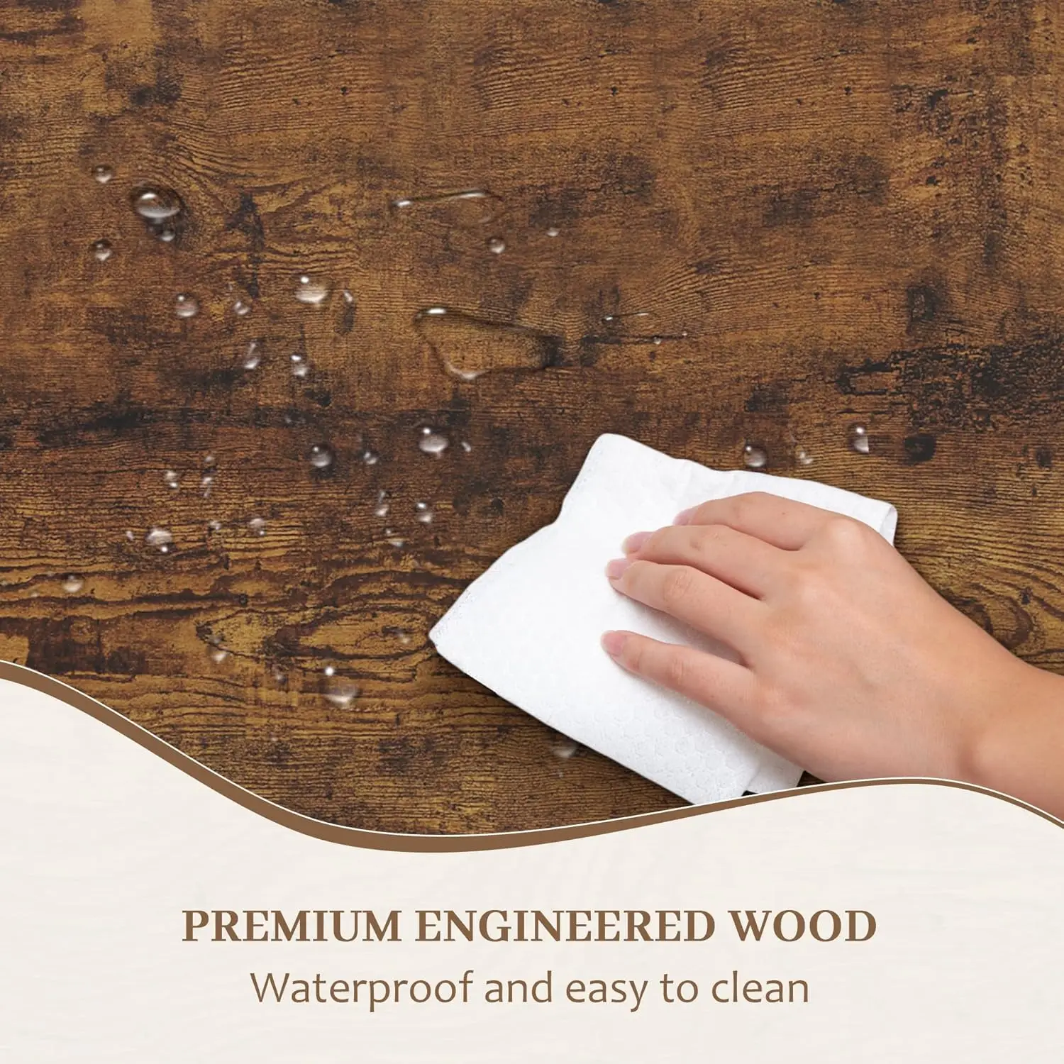 Dining Table 6-8 Person, Kitchen Table with Heavy Duty Metal Legs, Farmhouse Dining Room Table for Kitchen, Living Room