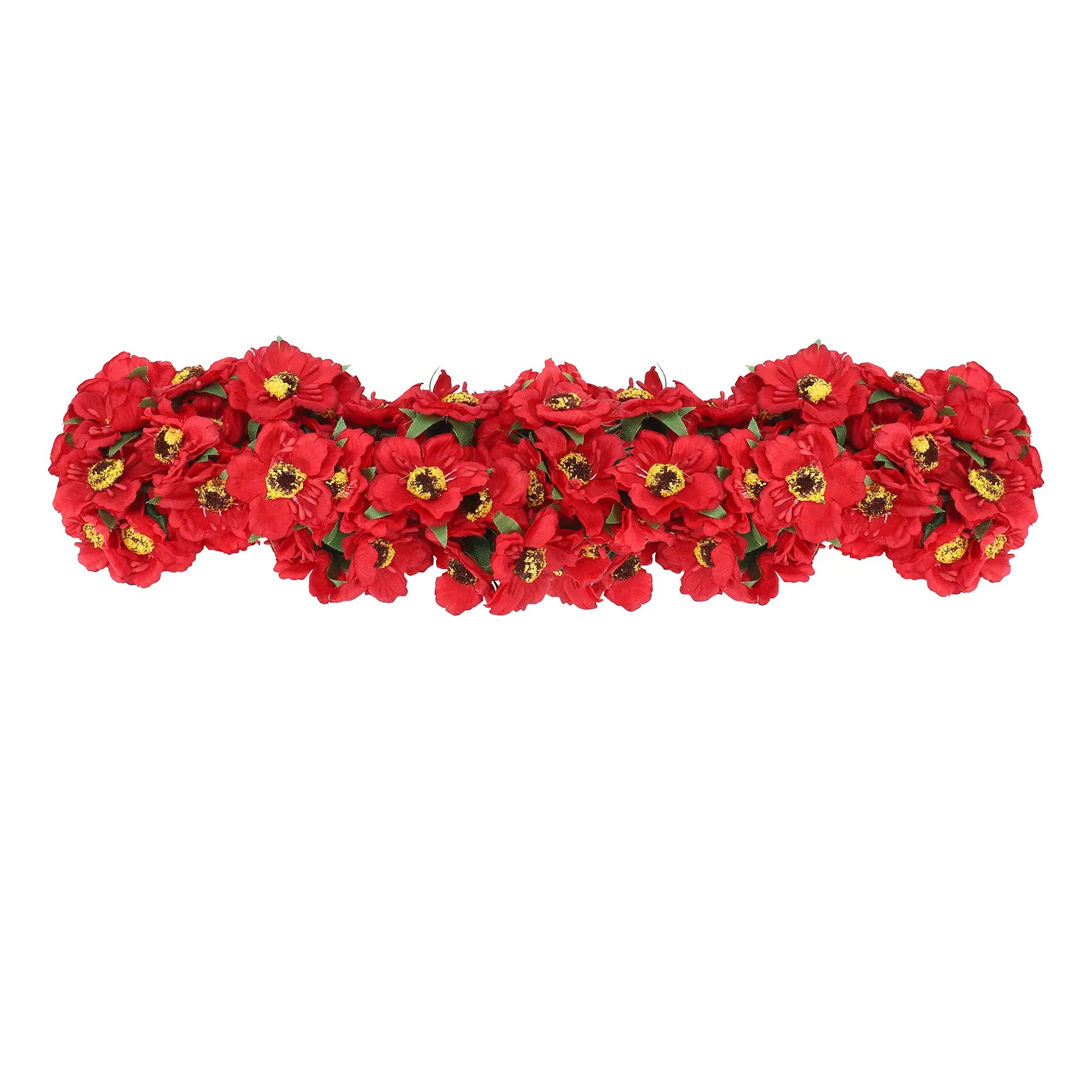 A77I High Quality Silk Camellia 5cm 60pcs/lot Corn Hand Made Small Wedding Decoration（red）