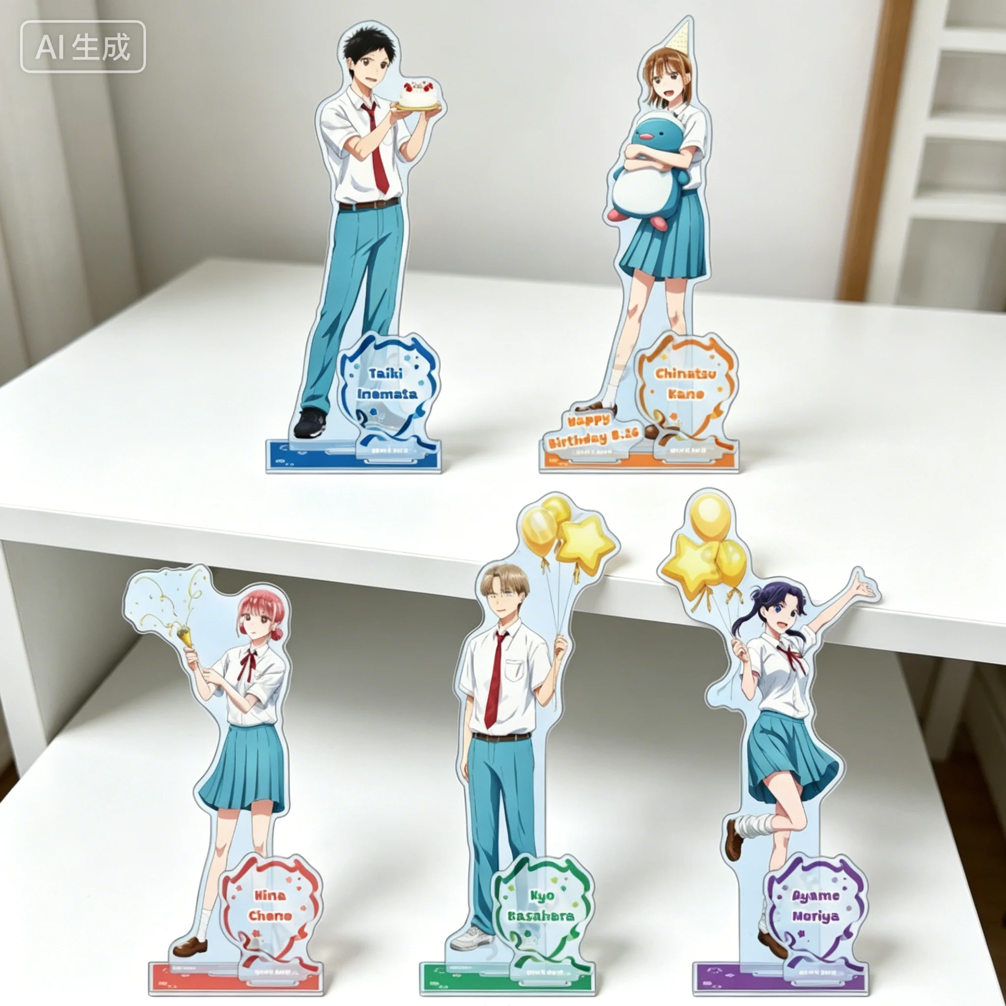 Anime Blue Box Taiki Inomata Chinatsu Kano Hina Chono Birthday Edition Acrylic Stand Model Plate Keychains desk decorations