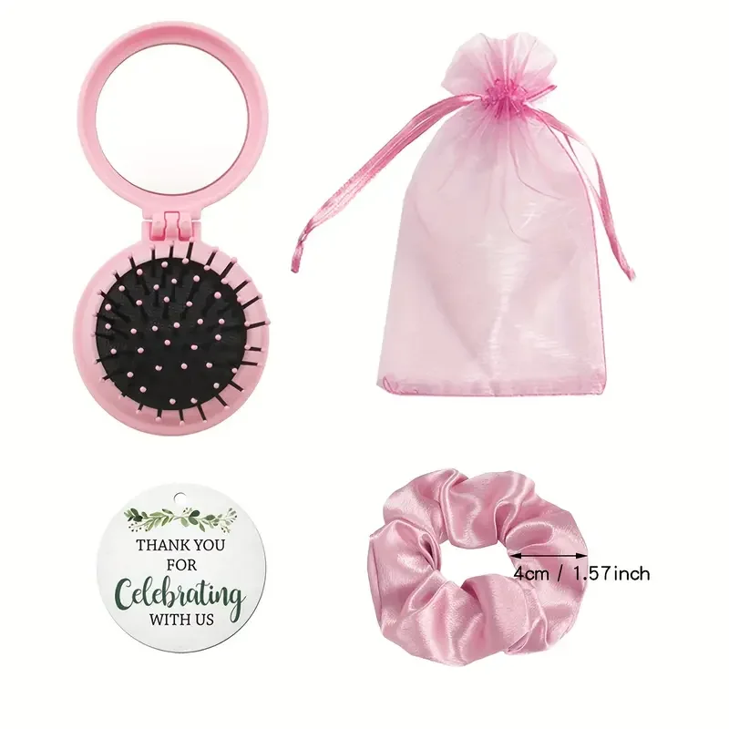 4 Stück (ein Set)/20 Stück (fünf Sets) Partygeschenke, inklusive Dankeskarten, Netzbeuteln, Haarbändern, Einzelne Damen-Party-Spa-Artikel – Detail 5