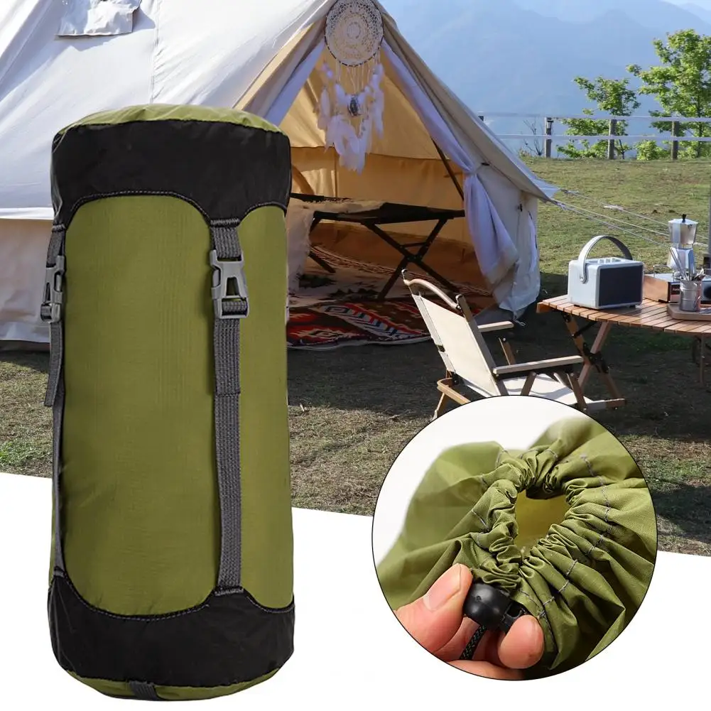 8/15/25/35L Camping Sleeping Bag Compression Sack Drawstring Ultralight Waterproof Nylon Down Jacket Duvet Storage Stuff Bag