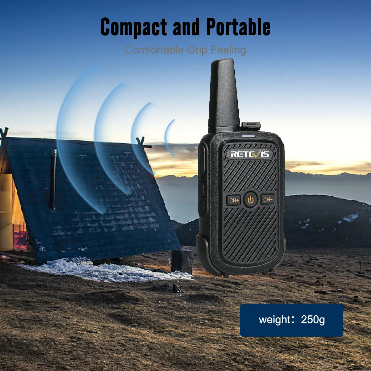 Retevis RT15 Mini Walkie Talkie Portable Two-Way Radio Small Communicator for Hotel Hunting - Choose 1 Or 3Pcs Set