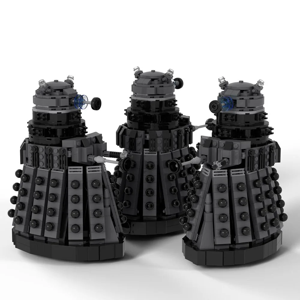 MOC Daleked Monster Kaled Robot Building Block Set Doctor Whoed Movie Character Doctor Telephone Booth Time Machine Bricks Toy