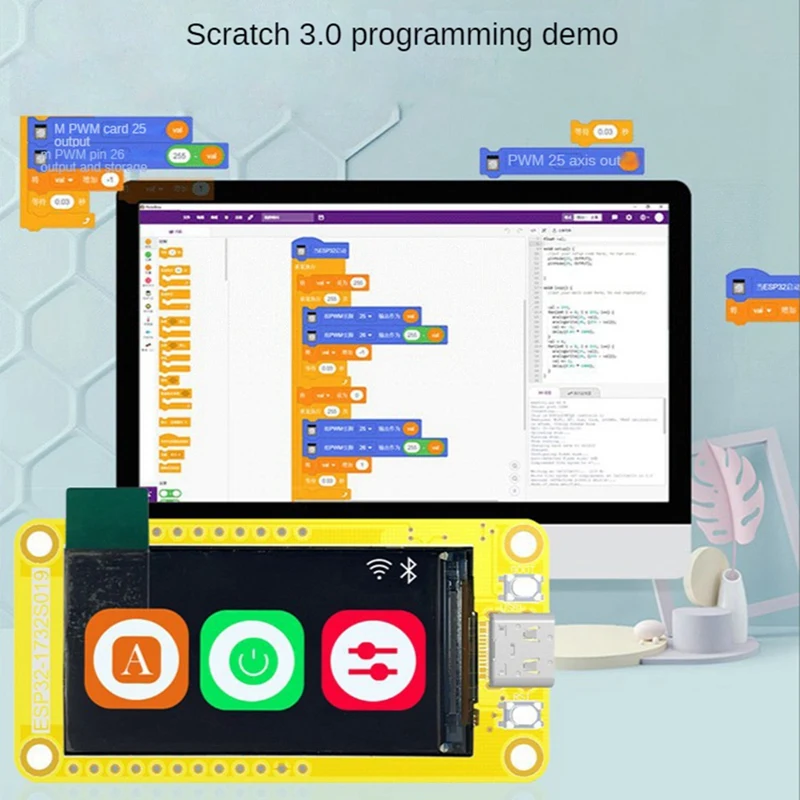 ESP32-S3 Development Board Accessories Parts Kits With 1.9 Inch Screen 170X320 TFT Module Wifi+BT HMI 8M PSRAM 16M Flash LVGL