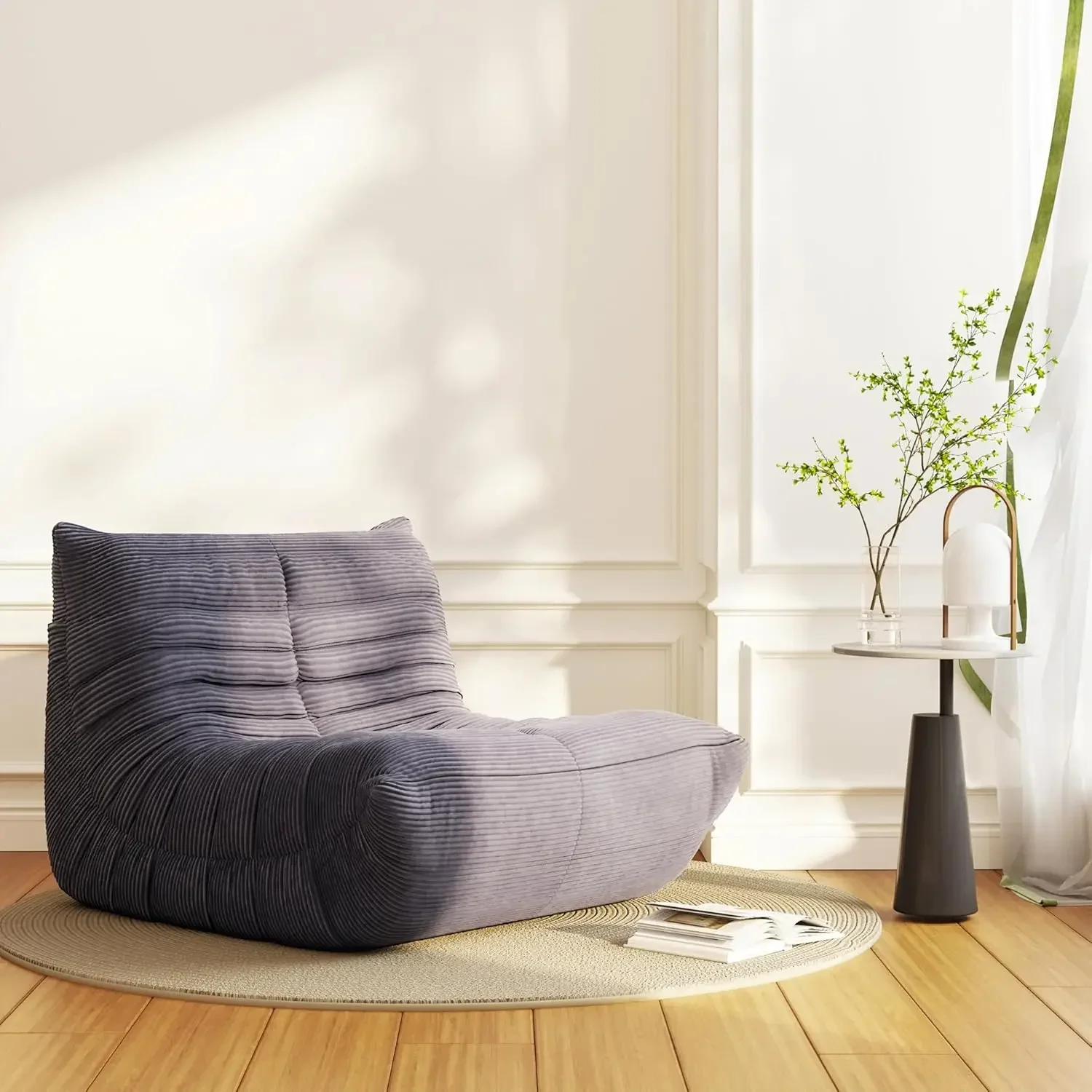 [أفضل بائع، اشترِ الآن! ]كرسي بين باج ممتاز، أريكة أرضية كسولة للبالغين والأطفال، كرسي بجانب الحريق بتصميم مريح،