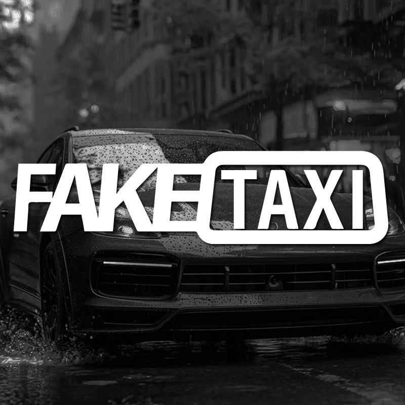 „FAKE TAXI“-Aufkleber, coole und modische Aufkleber mit hoher Qualität für Autos, LKWs, Motorräder und Laptops!