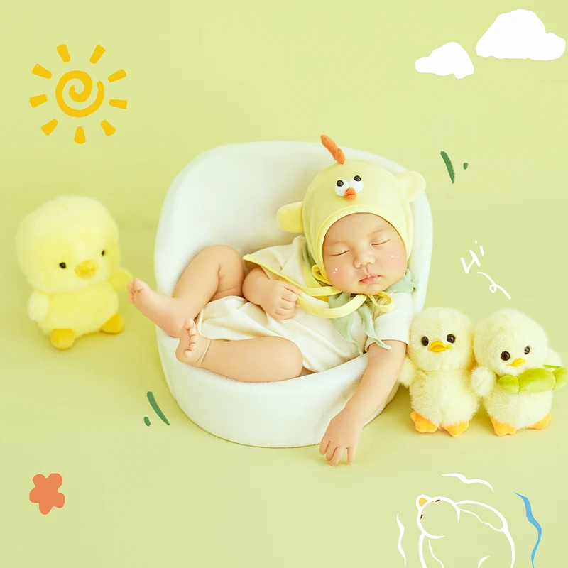 

НОВЫЙ детский костюм, реквизит для фотосессии, комбинезон для маленьких мальчиков и девочек со шляпой, кукла для позирования утки, летняя одежда для новорожденных, аксессуары для стрельбы