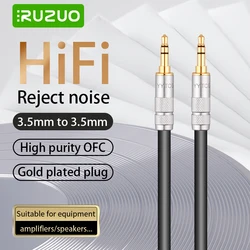 RUZUO Aux Cable 3.5mm Jack Audio kabel samochodowy Adapter męski Jack do Jack 3.5mm przewód do Samsung Xiaomi głośnik słuchawkowy