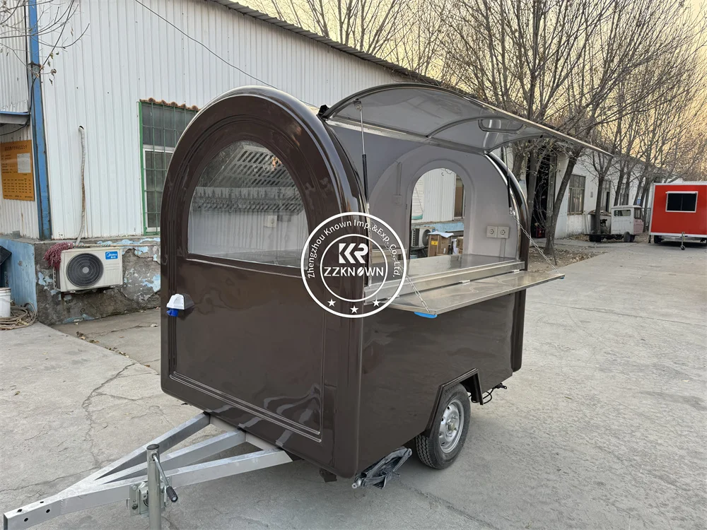 

Fast Food Cart Concession Coffee Pizza Kiosk Custom Fully Catering Equipments Ice Cream Food Truck Trailer