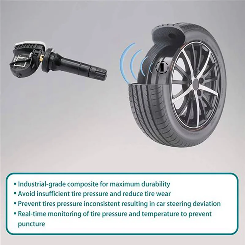 

NEW-For Silverado GMC Sierra Buick Enclave Cadillac 2Pcs 315Mhz TPMS Sensor 13598771 13598772 Tire Pressure Sensor