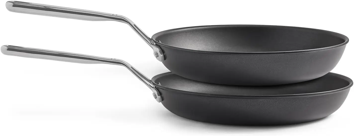 10 and12 Inch Skillets for Cooking Eggs, Omelettes - Induction Ready, Dishwasher Safe, Non Stick