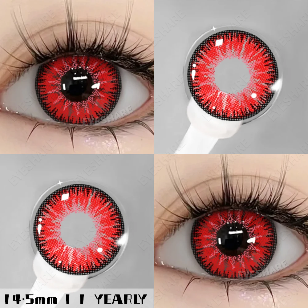 EYESHARE Farbige Kontaktlinsen, 2 Stück, bunte Kontaktlinsen, Anime, Cosplay, Kontaktlinsen, Halloween, Schönheit, Make-up, Farblinse