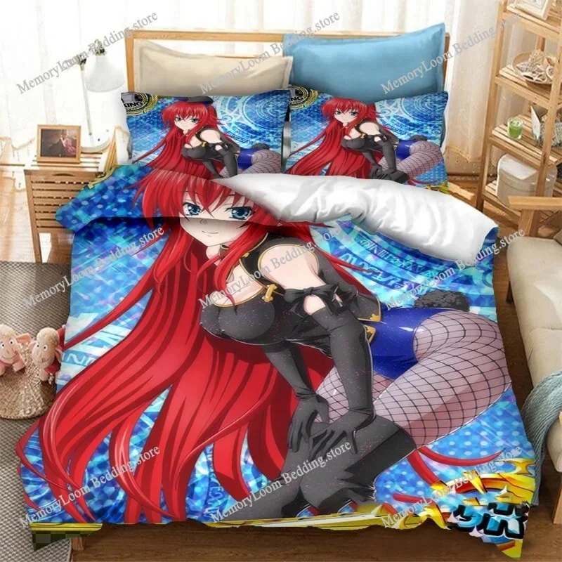 

Anime High School DxD Bedding Set Duvet Cover Bedroom Comforter Covers Single Twin King _Size Quilt Cover Home Textiles