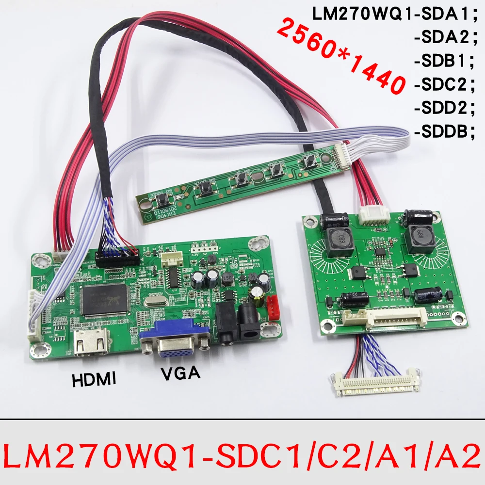 LM270WQ1-SDC2 Controller Board Kit For 2560X1440 LED 30Pins LM270WQ1(SD)(A2) Driver Board LCD Screen DIY HDMI-Compatible Monitor