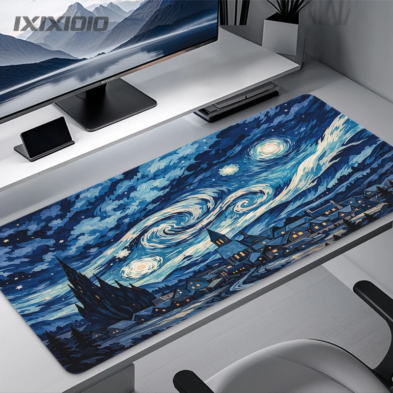 Starry Night Mouse Pad Gaming XL Custom Computer Home Mousepad XXL Mouse Mat Office Soft Carpet Office Accessories Table Mat