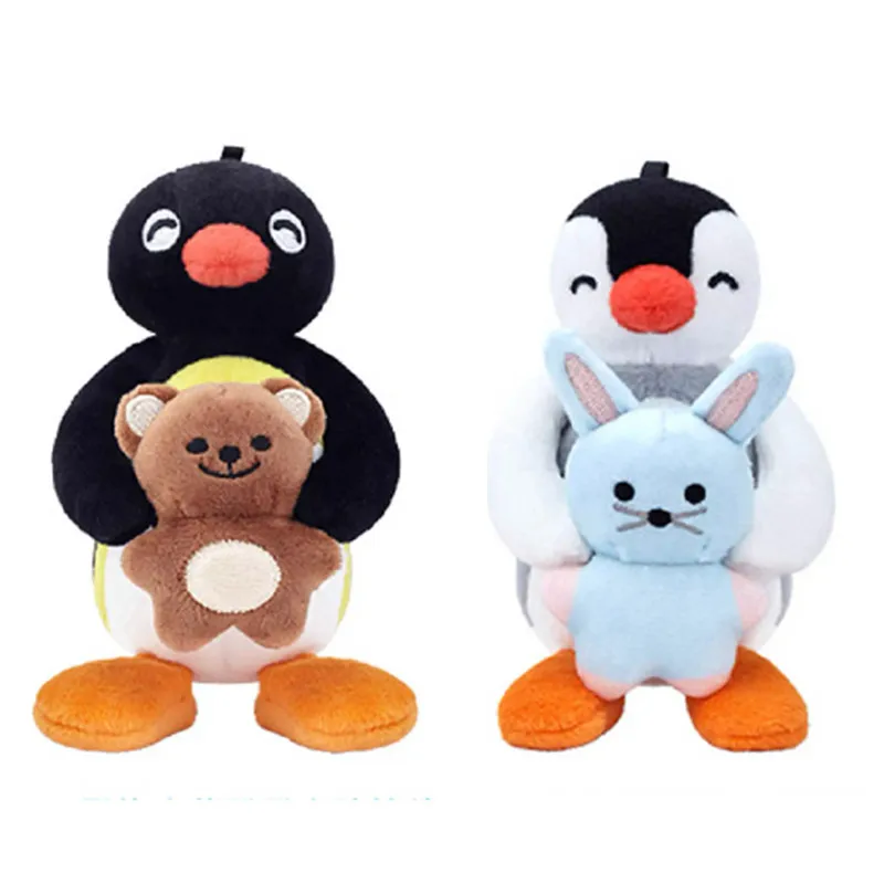 Nieuwe Kawaii Schattige Pingu Pinga Pinguïn Pluche Sleutelhangers Kids Knuffels Kleine Pandent Voor Kinderen Geschenken 11Cm