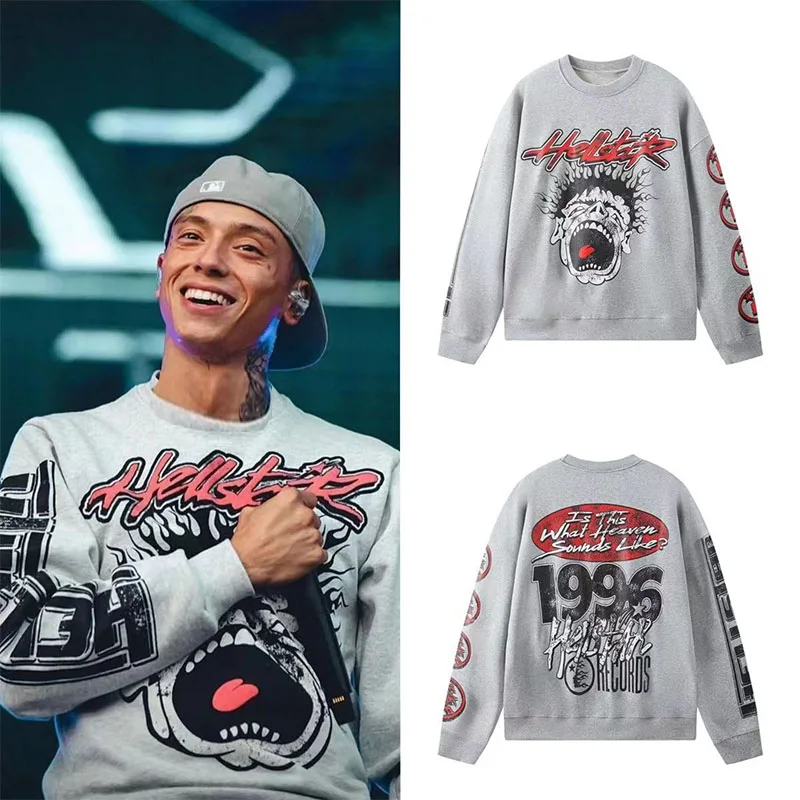 

Autunm Fashion Brand Hoodie hell Printing Men Cotton fleece Tops star graphic Pullover Women swearshirt streetwear clothes