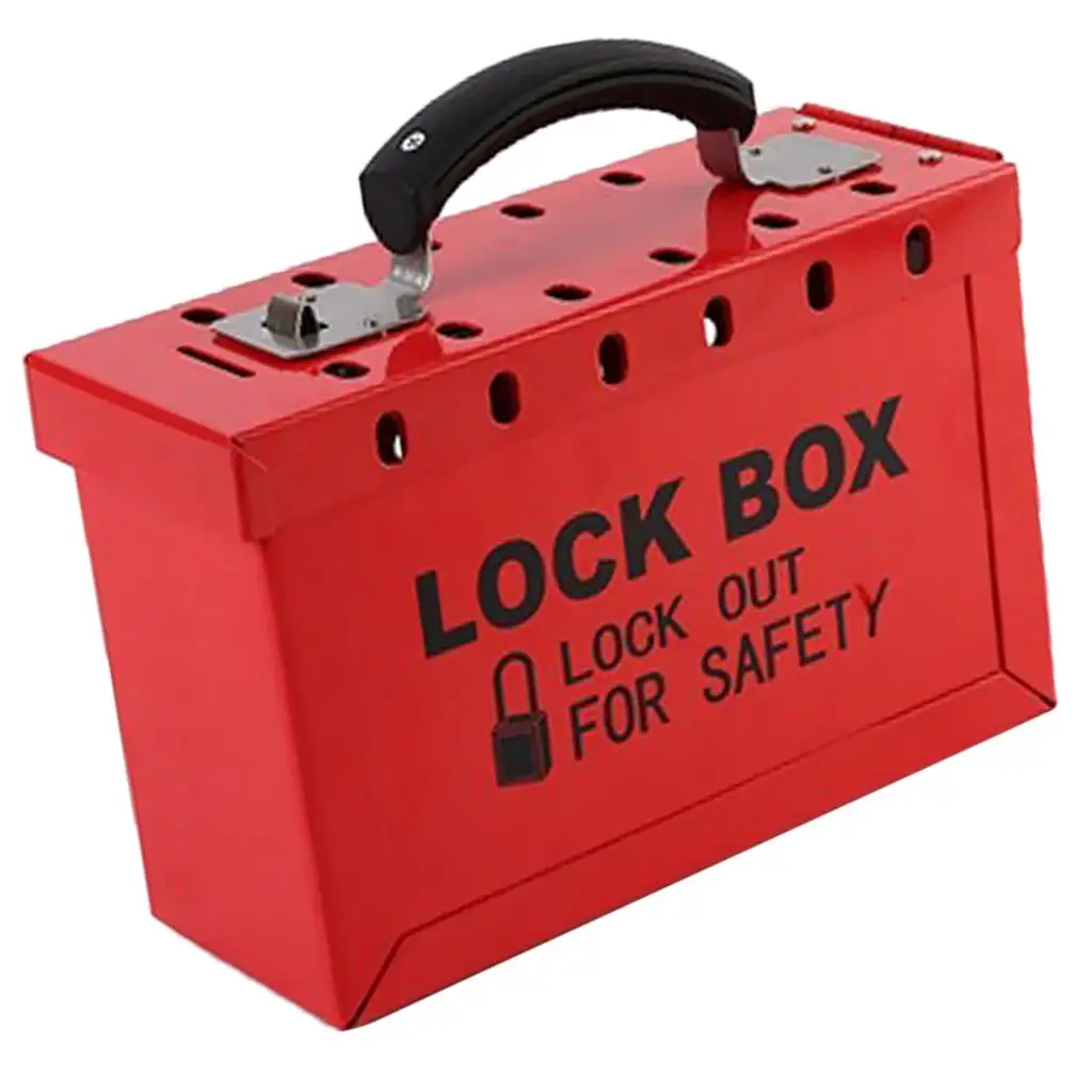 LOTO Box Lockout Tagout Lock Device Storage, up to 12 Padlocks.