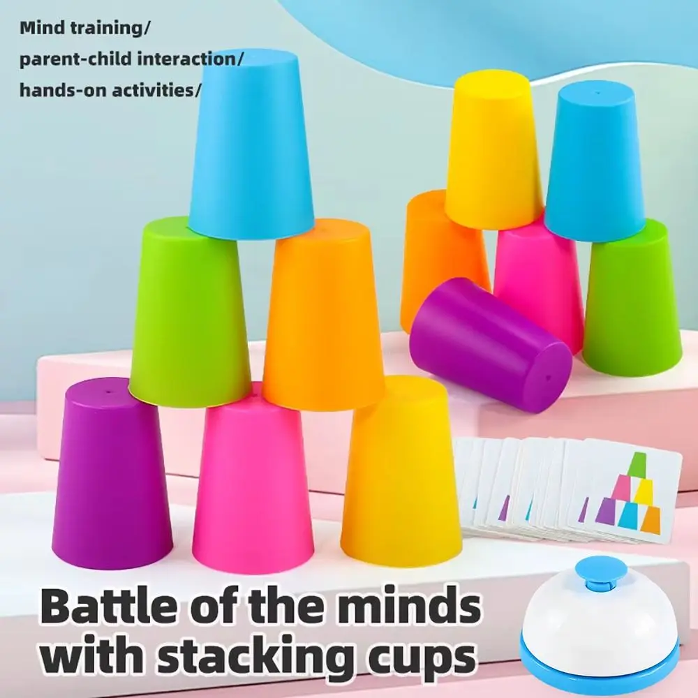 

Color Learning Stacking Cup Game Educational Color Cognition Montessori Intellectual Enlightenment Logic Training Board Game