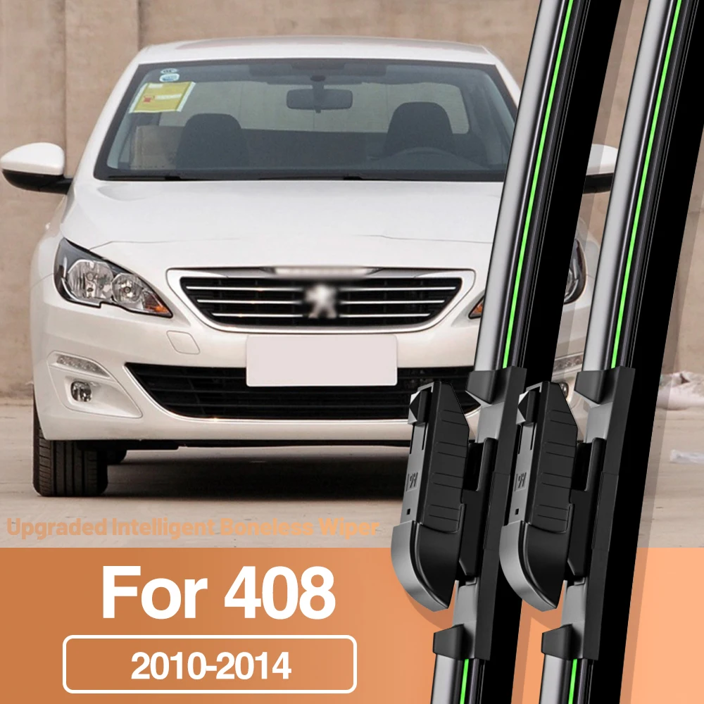 2pcs For Peugeot 408 2010-2014 Front Windshield Wiper Blades Windscreen Window Accessories 2011 2012 2013