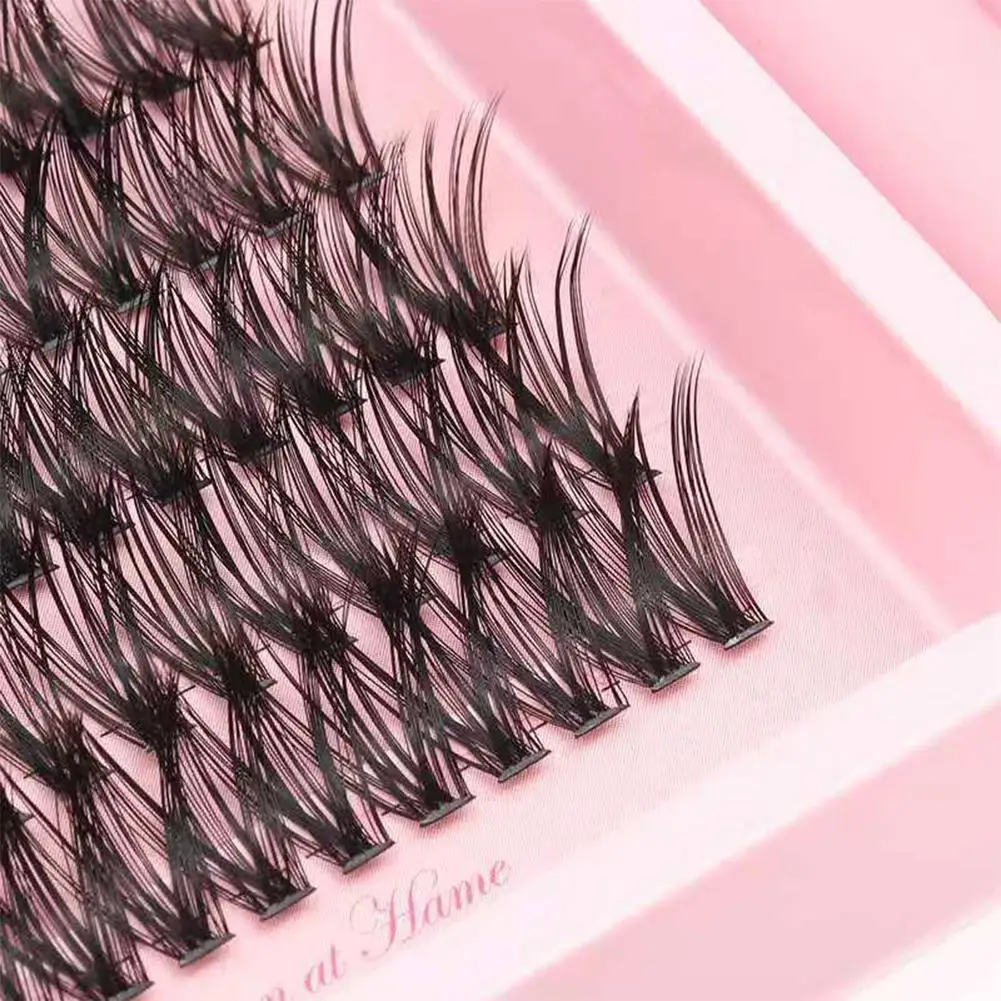 Kit de grupos de pestañas, 12 filas D, pestañas rizadas, kit de extensión de pestañas DIY con unión de pestañas y pinzas (kit 30D 40D 9-16 mm)