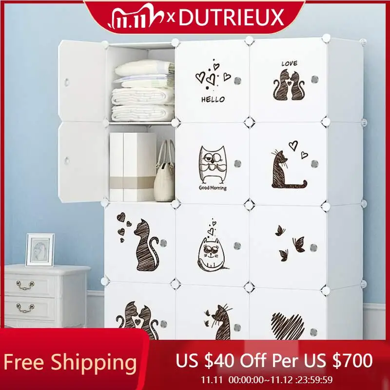 

Storage Organizer Wardrobe Partitions Simple Design Plastic Modern Wardrobe Minimalist Cheap Modular Guarda Roupa Home Furniture