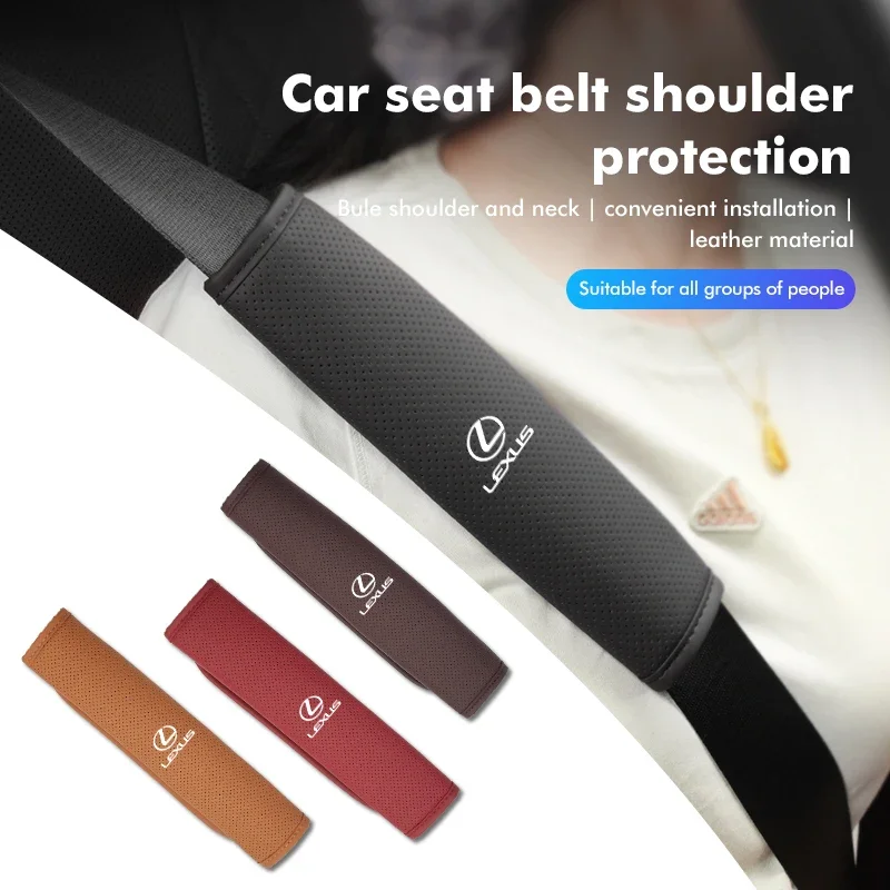 Breathable Car Seat Belt Shoulder Cover Strap Protection Pad For Lexus GX470 LS400 LX470 LX570 RC350 UX250h ES350 RX450h