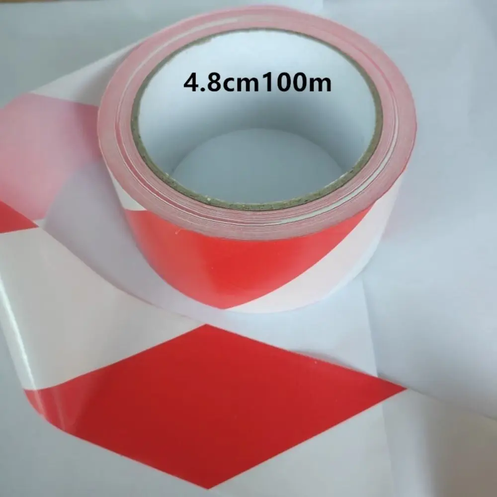 Visibility Construction Barrier Tape Red Flagging Tape Red White Barricade Tape Safety Warning Tape Caution Tape Non-Adhesive